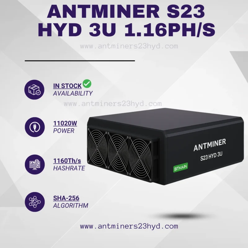 Bitmain Antminer S23 Hyd 3U (1.16 Ph/s)