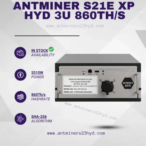 Bitmain Antminer S21e XP Hyd 3U (860Th/s)