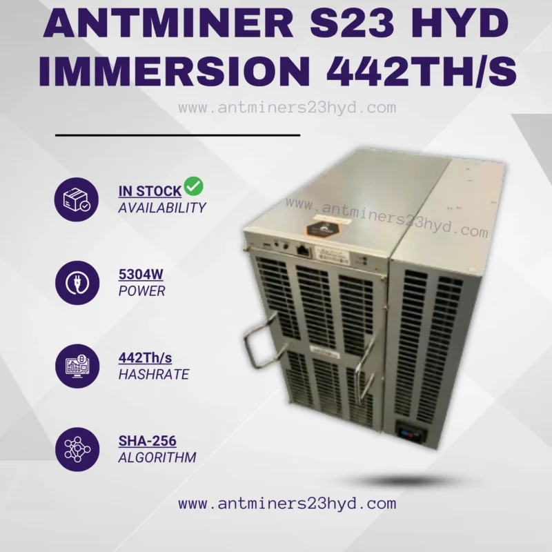 Bitmain Antminer S23 Hyd Immersion (442Th/s)